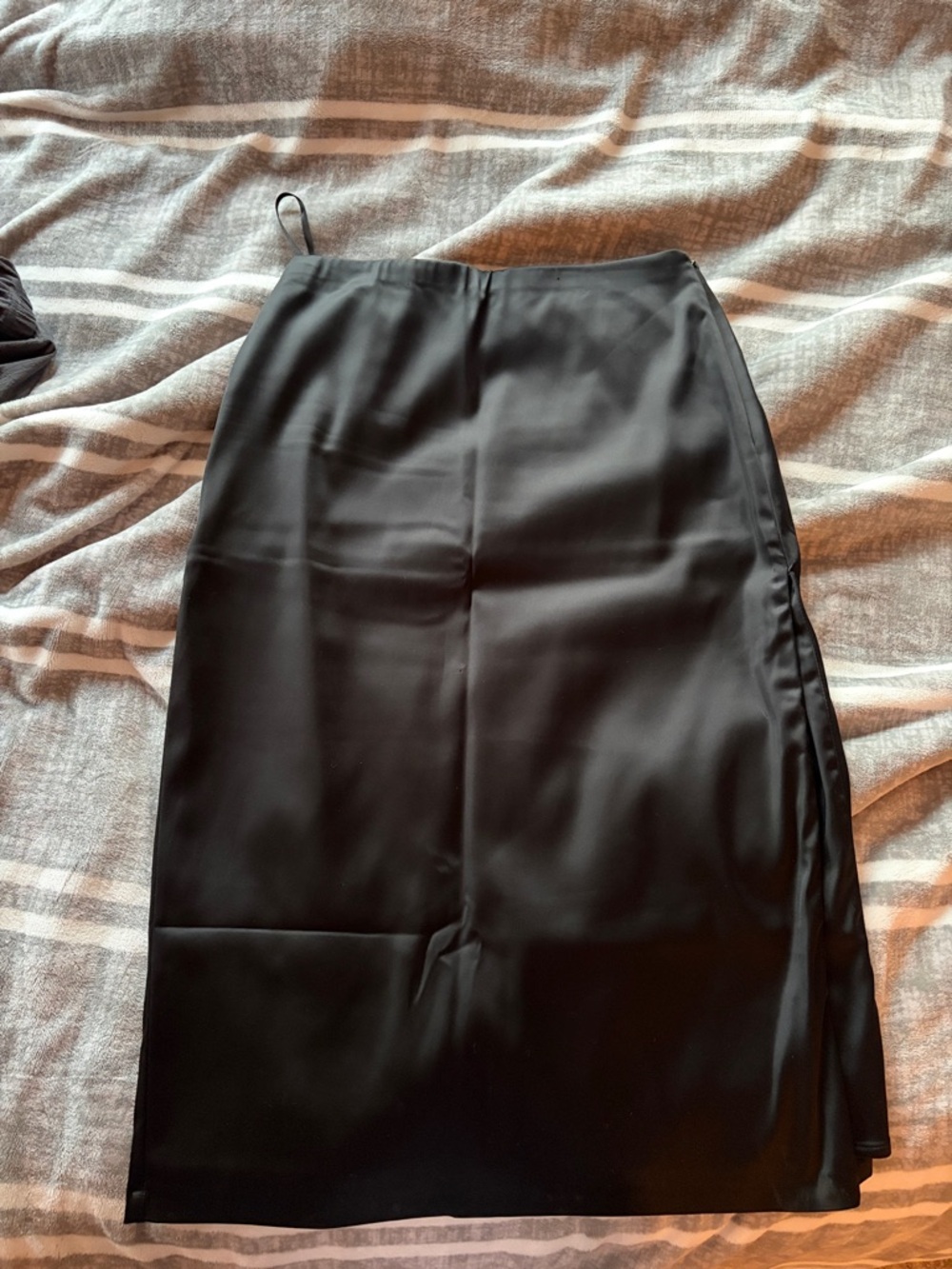 Abercrombie & Fitch Black Satin Maxi Skirt